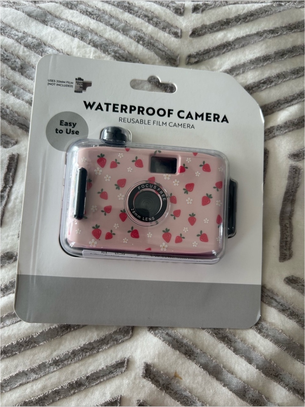 ✨NEW Waterproof Reusable Film Camera - Pink Strawberry Design